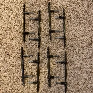 Lot of 8 Antique Amerock Brass Cabinet handles- drawer pulls w/hardware